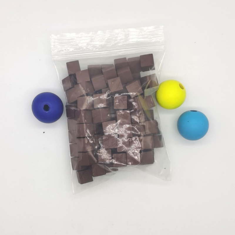 100Pcs/lots 10mm Wood Cubes Co - огляд і ціна Board Game Verdant