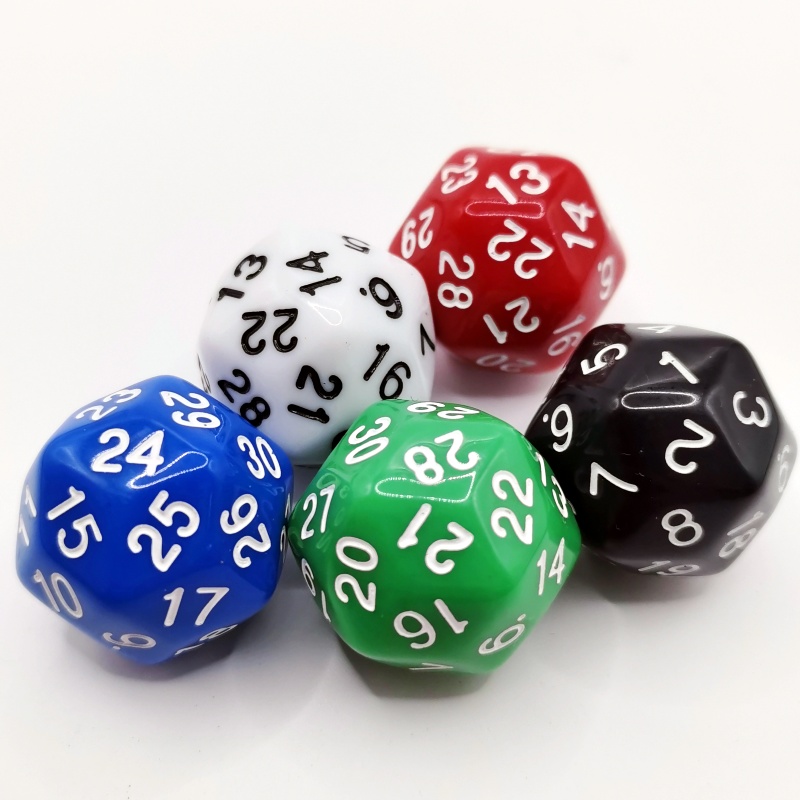 5pcs Cube 30 Sides D30 dungeon - огляд і ціна Board Game Yahtzee