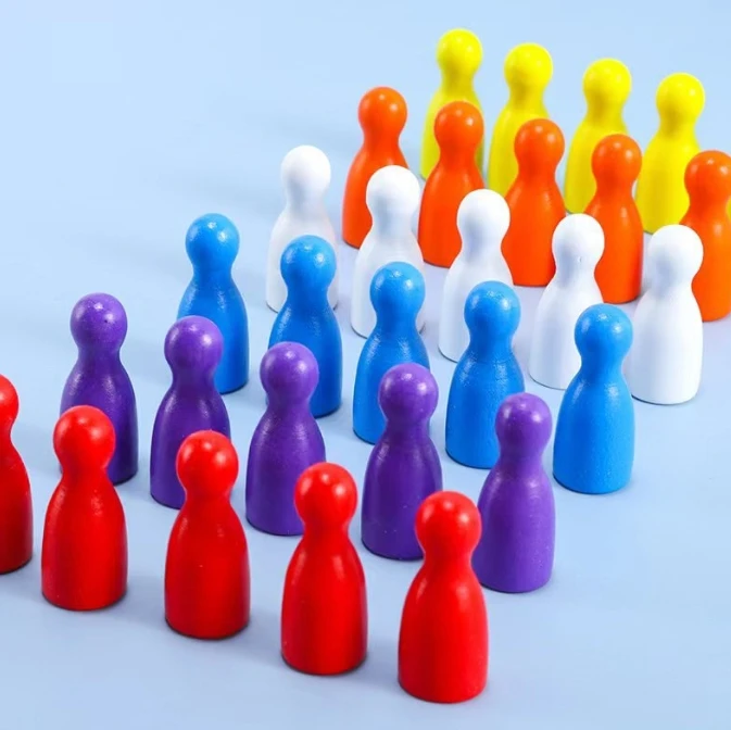 100 Pcs Colorful Wooden Chess  - огляд і ціна Board Game Verdant