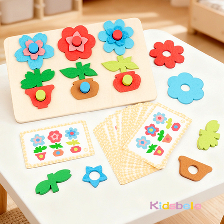 Montessori DIY Wooden Flower P - огляд і ціна Board Game Nature