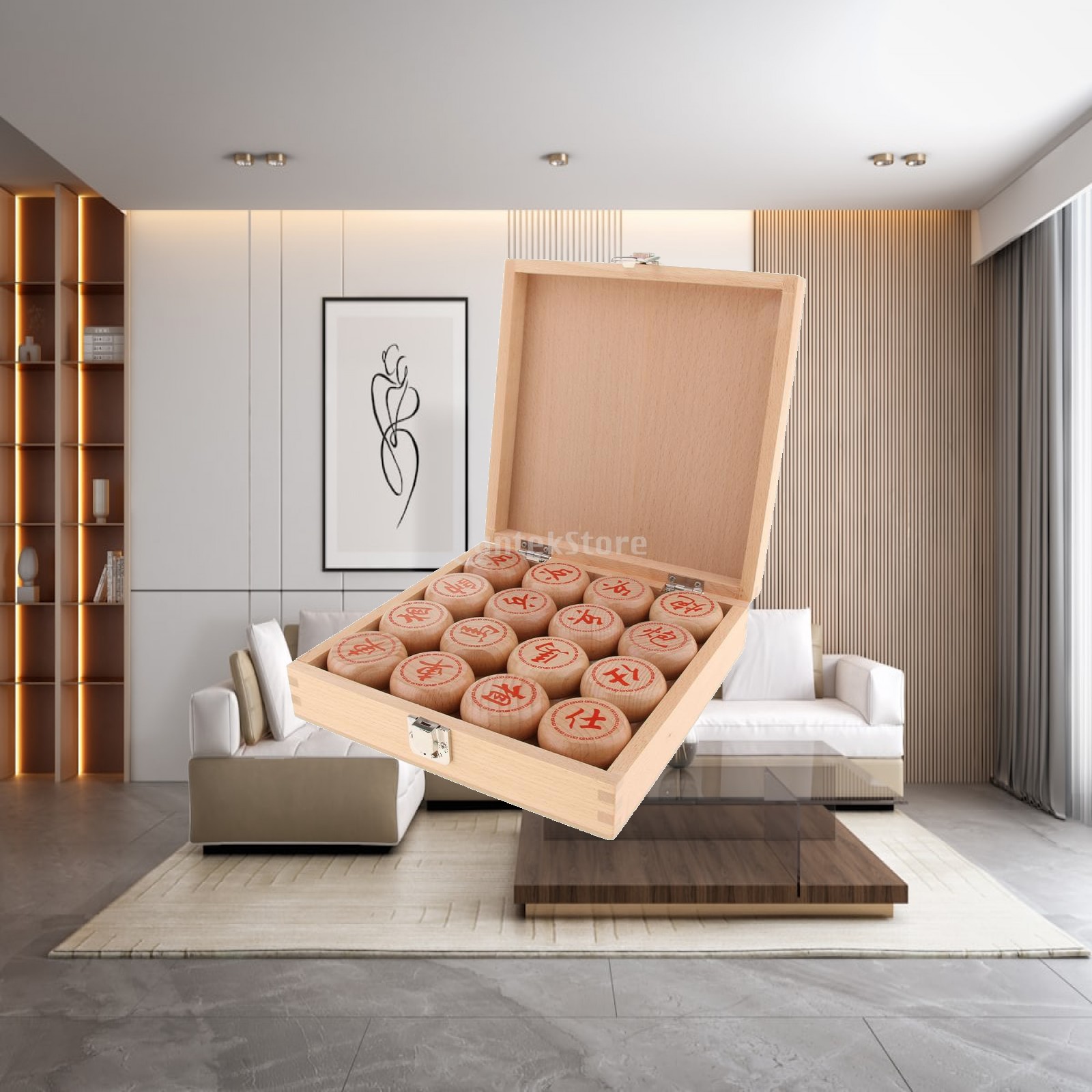 Chinese Chess Xiangqi Wooden P - огляд і ціна Board Game Cafe