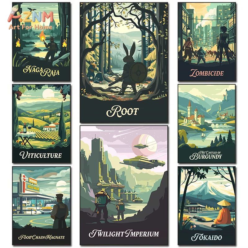 AZNM Retro Board Game Art Canv - огляд і ціна Board Game Print