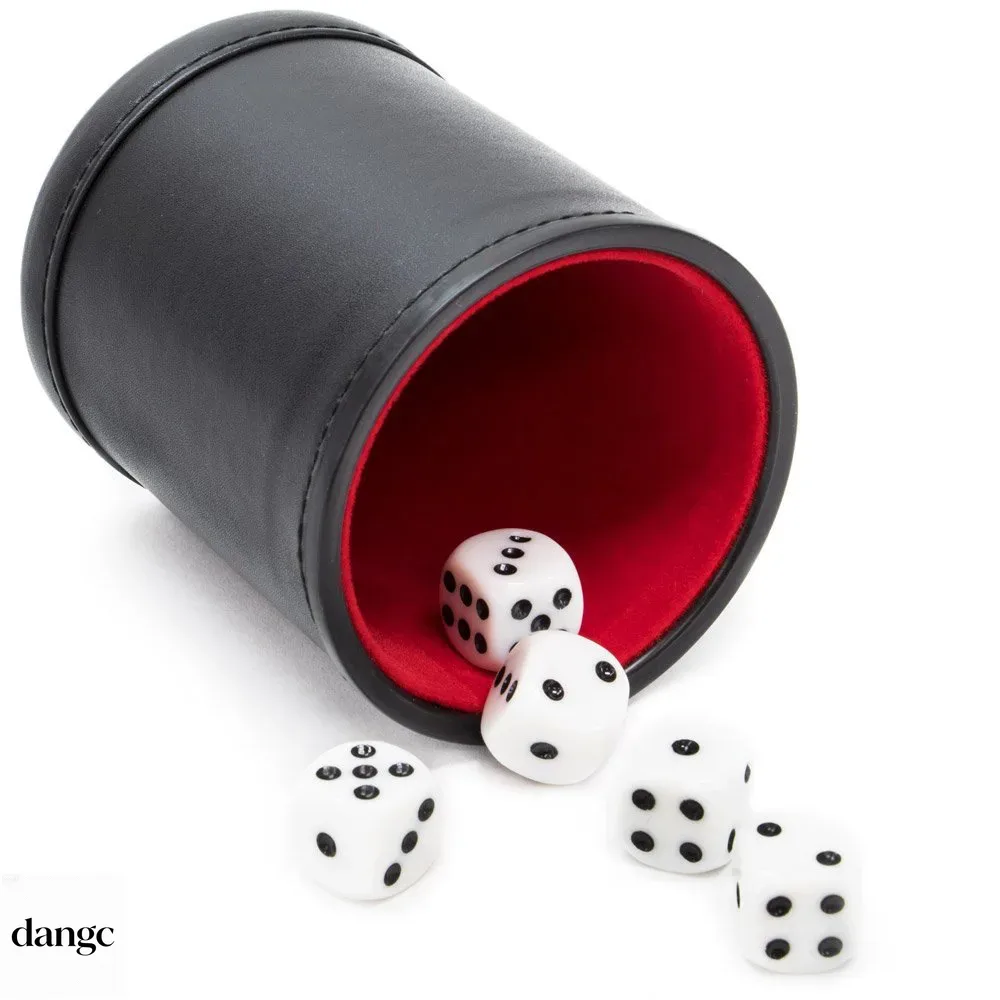 Leather Dice Cup With Lid Gree - огляд і ціна Board Game Yahtzee