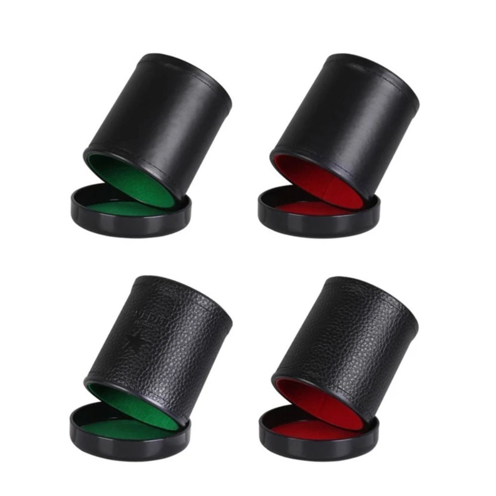 Green Red Leather Dice Cup wit - огляд і ціна Board Game Yahtzee