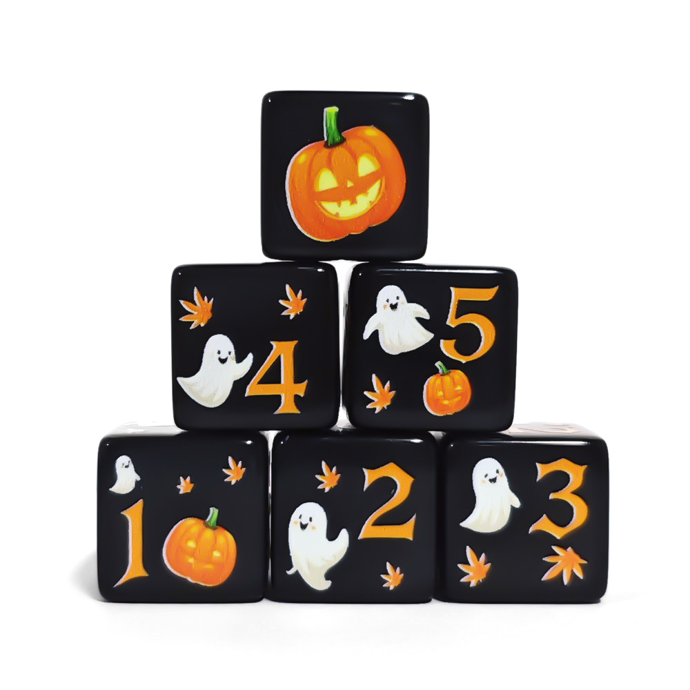 12Pcs 16MM Black Acrylic D6 Di - огляд і ціна Board Game Print