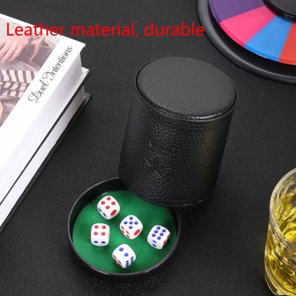 Leather Dice Cup with Lid Gree - огляд і ціна Board Game Yahtzee