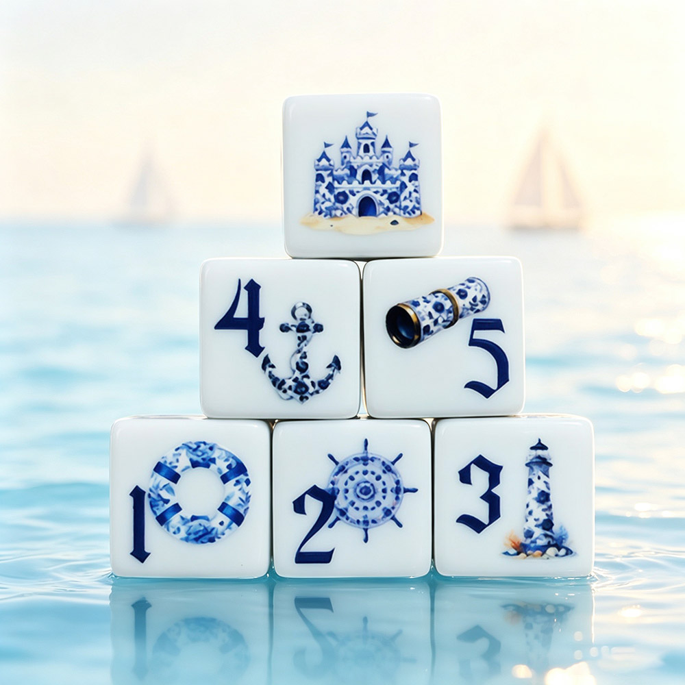 12Pcs Blue Nautical 16MM Print - огляд і ціна Board Game Print