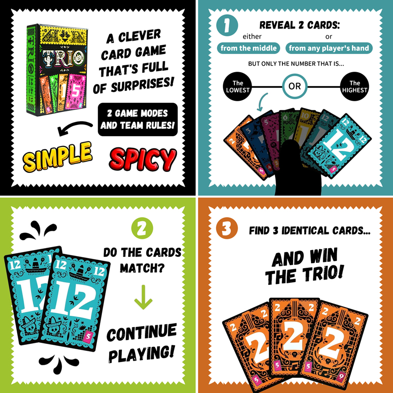 TRIO Strategic Card Board Game - огляд і ціна Board Game Pdf