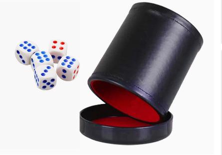 Leather Dice Cup with Lid Gree - огляд і ціна Board Game Yahtzee