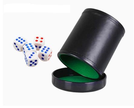 Leather Dice Cup with Lid Gree - огляд і ціна Board Game Yahtzee